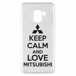 Чохол для Samsung A8 2018 Keep calm an love mitsubishi - PrintSalon