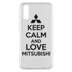 Чохол для Huawei P20 Keep calm an love mitsubishi - PrintSalon
