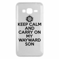 Чехол для Samsung J3 2016 Keep Calm and carry on - PrintSalon