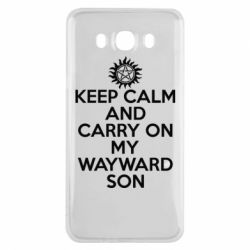 Чехол для Samsung J7 2016 Keep Calm and carry on - PrintSalon
