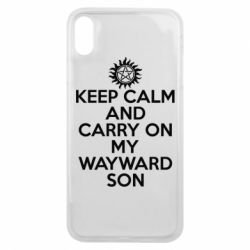 Чехол для iPhone Xs Max Keep Calm and carry on - PrintSalon
