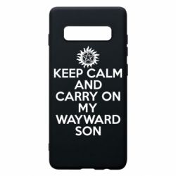 Чехол для Samsung S10+ Keep Calm and carry on - PrintSalon