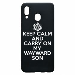Чехол для Samsung A20 Keep Calm and carry on - PrintSalon