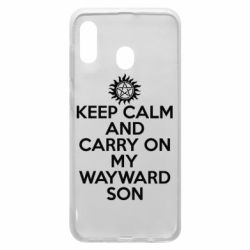 Чехол для Samsung A30 Keep Calm and carry on - PrintSalon