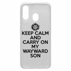 Чехол для Samsung A40 Keep Calm and carry on - PrintSalon