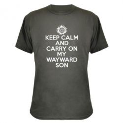 Камуфляжная футболка Keep Calm and carry on - PrintSalon