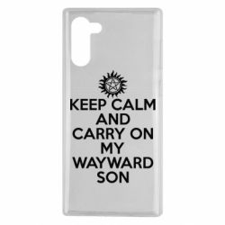 Чехол для Samsung Note 10 Keep Calm and carry on-PrintSalon Чехол для Samsung Note 10 Keep Calm and carry on