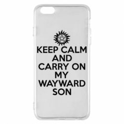 Чехол для iPhone 6 Plus/6S Plus Keep Calm and carry on - PrintSalon