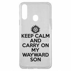 Чехол для Samsung A20s Keep Calm and carry on - PrintSalon