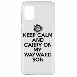 Чехол для Samsung A31 Keep Calm and carry on - PrintSalon