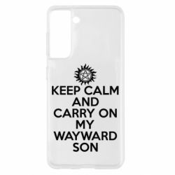 Чехол для Samsung S21 Keep Calm and carry on