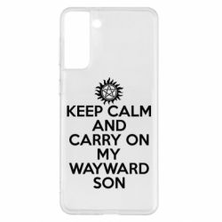 Чехол для Samsung S21+ Keep Calm and carry on - PrintSalon