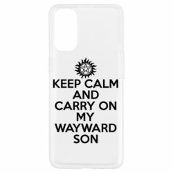 Чехол для Oppo Reno 4 Keep Calm and carry on - PrintSalon