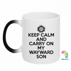 Чашка-хамелеон Keep Calm and carry on - PrintSalon