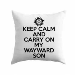 Подушка Keep Calm and carry on - PrintSalon