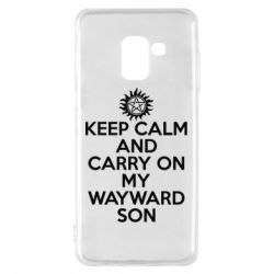 Чехол для Samsung A8 2018 Keep Calm and carry on - PrintSalon