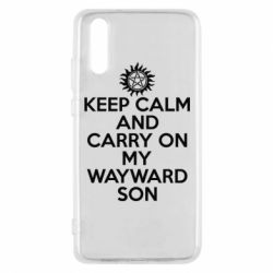 Чехол для Huawei P20 Keep Calm and carry on - PrintSalon