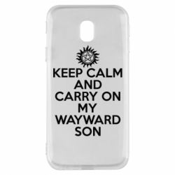 Чехол для Samsung J3 2017 Keep Calm and carry on - PrintSalon