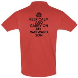 Мужское поло Keep Calm and carry on - PrintSalon