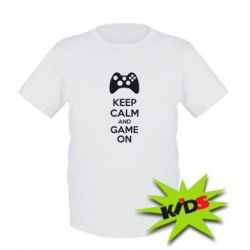 Детская футболка KEEP CALM and GAME ON - PrintSalon