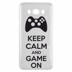 Чехол для Samsung J7 2016 KEEP CALM and GAME ON - PrintSalon