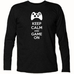 Футболка с длинным рукавом KEEP CALM and GAME ON - PrintSalon
