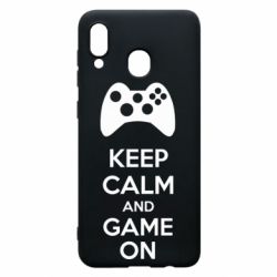 Чехол для Samsung A20 KEEP CALM and GAME ON - PrintSalon