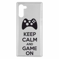 Чехол для Samsung Note 10 KEEP CALM and GAME ON - PrintSalon