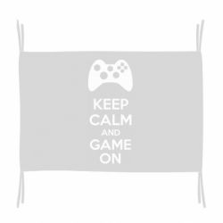 Флаг KEEP CALM and GAME ON - PrintSalon