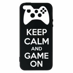 Чехол для iPhone5/5S/SE KEEP CALM and GAME ON - PrintSalon
