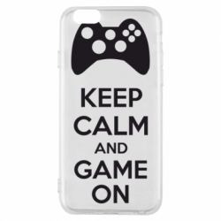Чехол для iPhone 6/6S KEEP CALM and GAME ON - PrintSalon