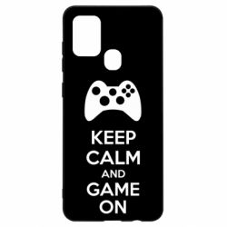 Чехол для Samsung A21s KEEP CALM and GAME ON - PrintSalon