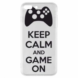 Чехол для iPhone 7 Plus KEEP CALM and GAME ON - PrintSalon