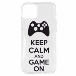 Чехол для iPhone 14 Plus KEEP CALM and GAME ON - PrintSalon