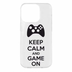Чехол для iPhone 14 Pro KEEP CALM and GAME ON - PrintSalon