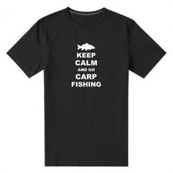 Мужская футболка премиум Keep calm and go carp fishing - PrintSalon