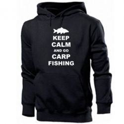 Мужское худи Keep calm and go carp fishing - PrintSalon