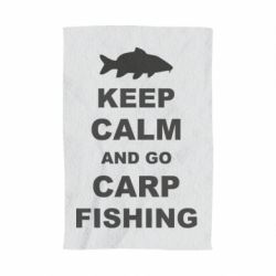 Полотенце с принтом Keep calm and go carp fishing - PrintSalon
