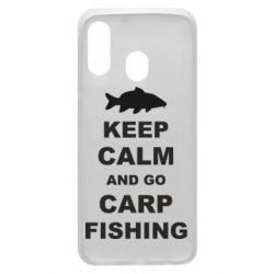 Чехол для Samsung A40 Keep calm and go carp fishing - PrintSalon