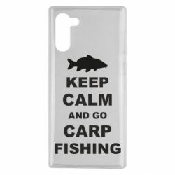 Чехол для Samsung Note 10 Keep calm and go carp fishing - PrintSalon