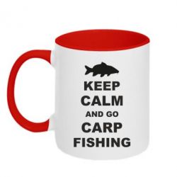 Чашка двокольорова Keep calm and go carp fishing