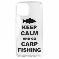 Чехол для iPhone 12 mini Keep calm and go carp fishing - PrintSalon