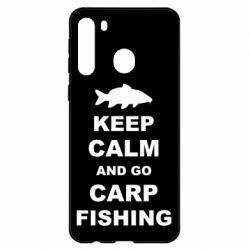Чехол для Samsung A21 Keep calm and go carp fishing - PrintSalon