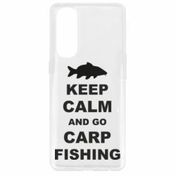Чехол для Oppo Reno 4 Pro Keep calm and go carp fishing - PrintSalon