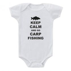 Детский бодик Keep calm and go carp fishing - PrintSalon