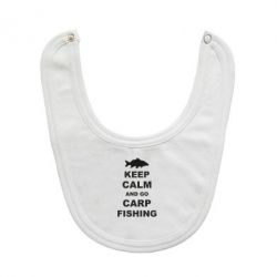 Слюнявчик  Keep calm and go carp fishing - PrintSalon