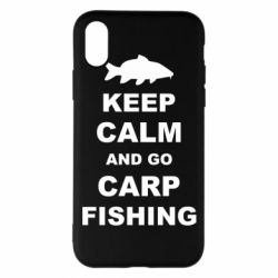 Чехол для iPhone X/Xs Keep calm and go carp fishing - PrintSalon