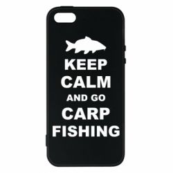Чехол для iPhone5/5S/SE Keep calm and go carp fishing - PrintSalon