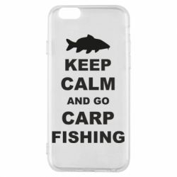 Чехол для iPhone 6/6S Keep calm and go carp fishing - PrintSalon