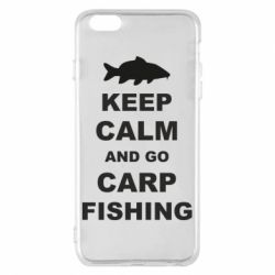 Чехол для iPhone 6 Plus/6S Plus Keep calm and go carp fishing - PrintSalon